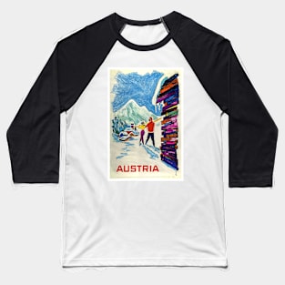 Austria, Ski Poster Baseball T-Shirt